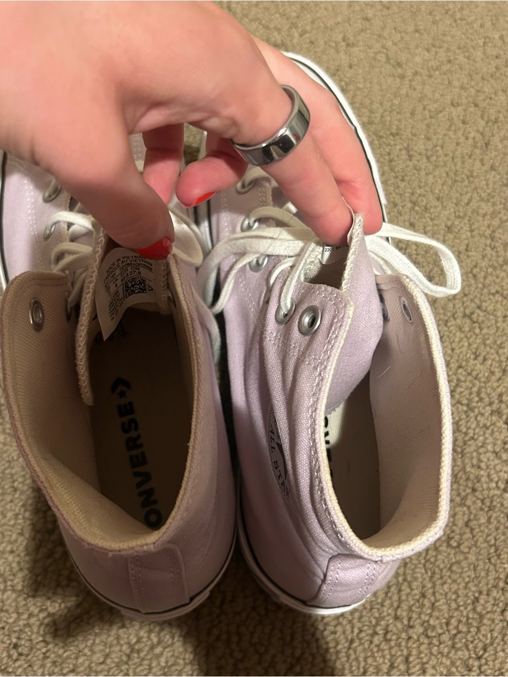 Converse Platform High-Top Sneakers in Lavender - Picture 12 of 13